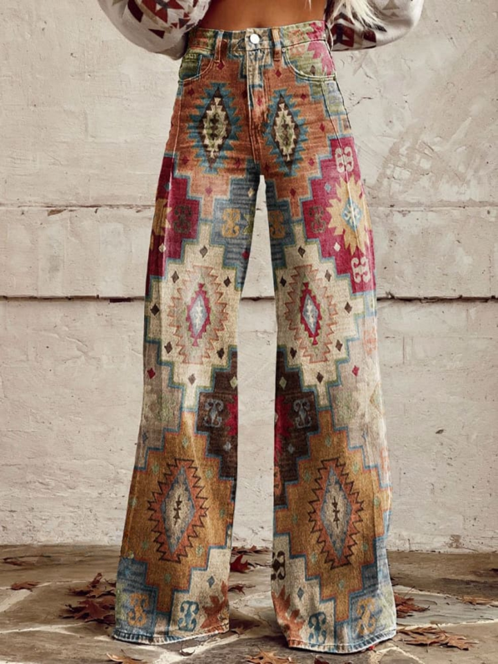 Emma | Boho Vintage Wide-Leg Pants