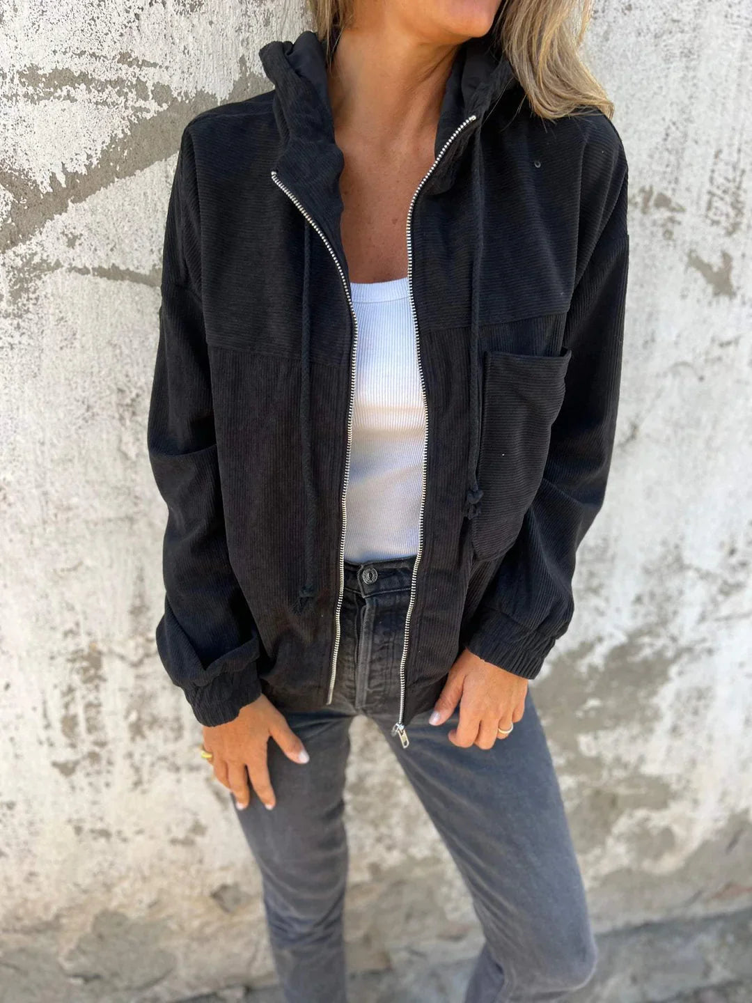 Barbara™ | CASUAL JACKET WITH HOOD AND ZIP