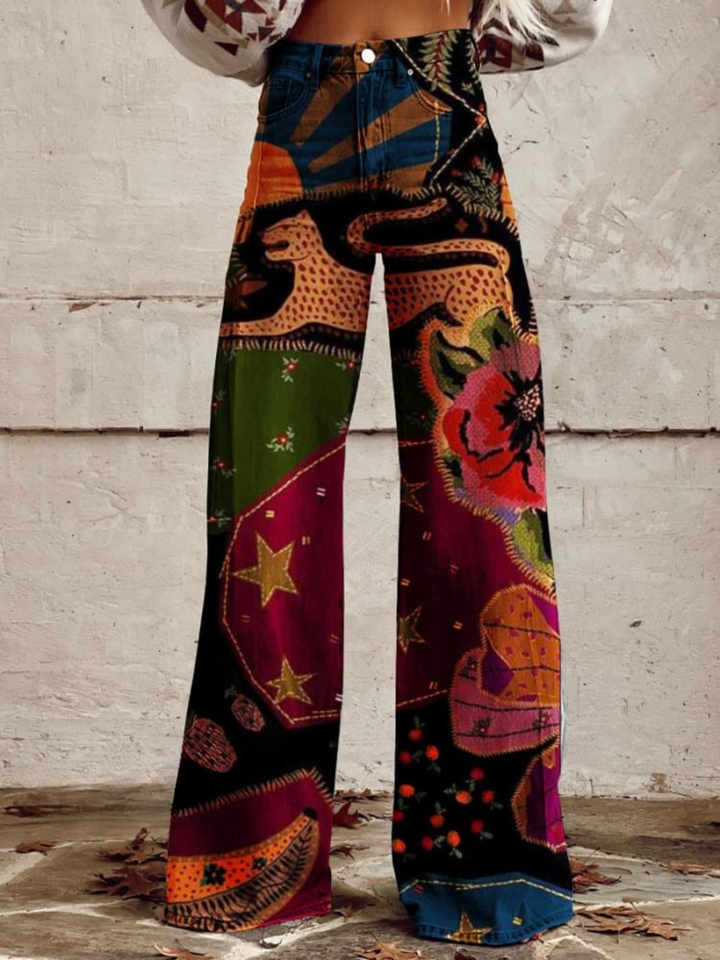 Julia | Vintage Boho Wide-Leg Pants