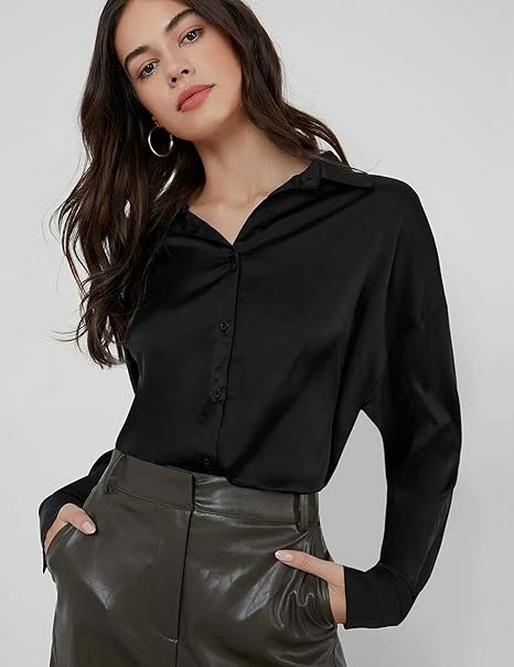 Laila™ | ELEGANT V-NECK SATIN TOP