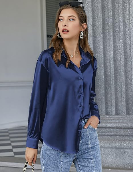 Laila™ | ELEGANT V-NECK SATIN TOP