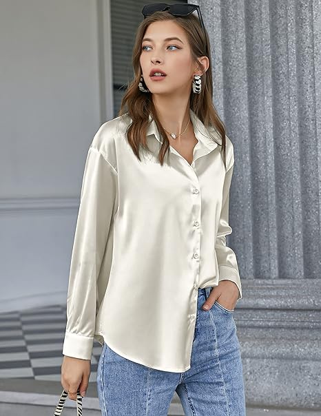 Laila™ | ELEGANT V-NECK SATIN TOP