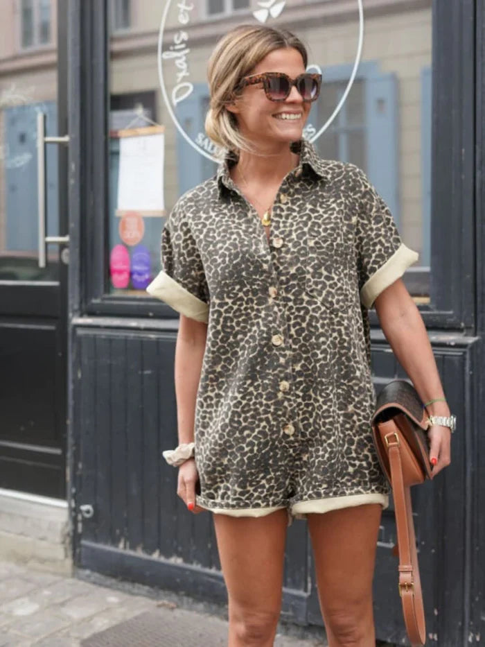 Andrea™ | LEOPARD PLAYSUIT