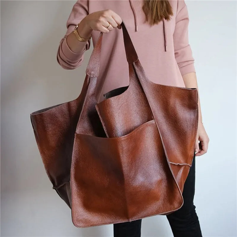 Sienna | OVERSIZED LEATHER TOTE BAG