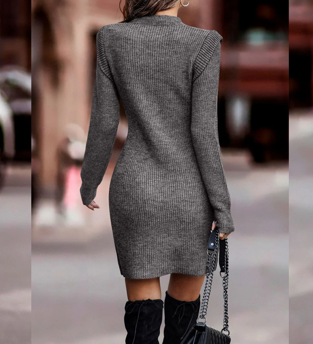 Blossom™ | RIBBED KNIT SWEATER DRESS