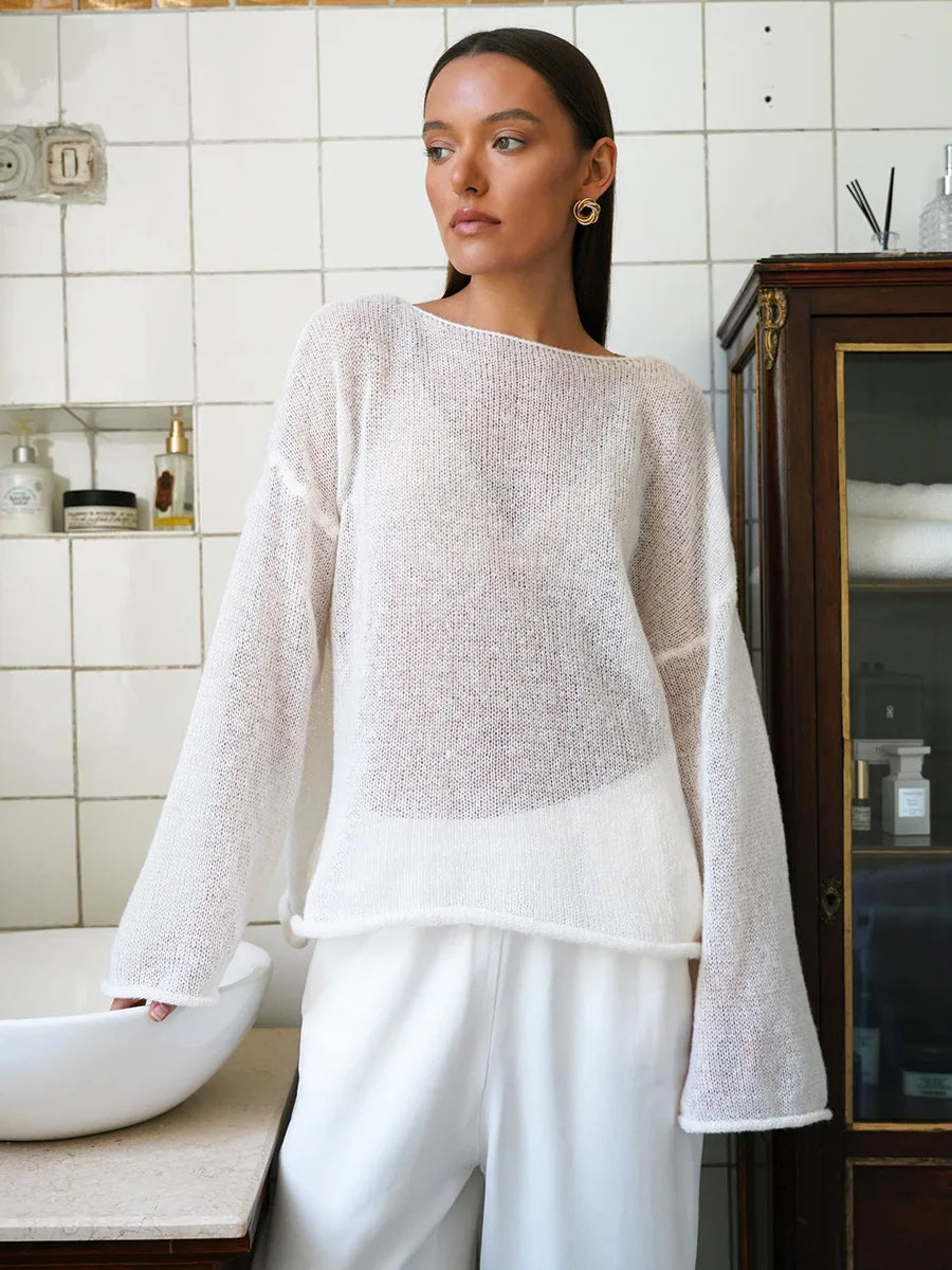 Lucinda™ | OVERSIZED TRANSPARANT LONG SLEEVE COVER UP