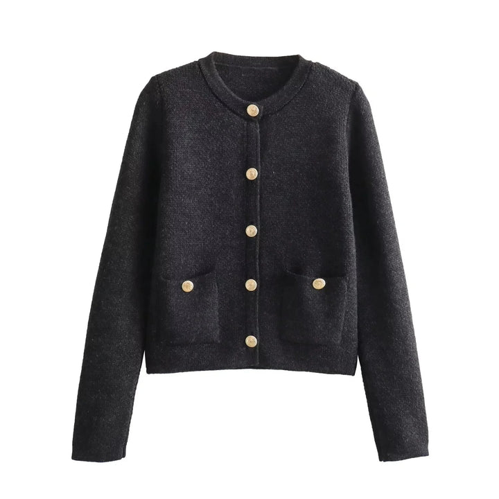 Alana™ | KNIT CARDIGAN WITH GOLDEN BUTTONS