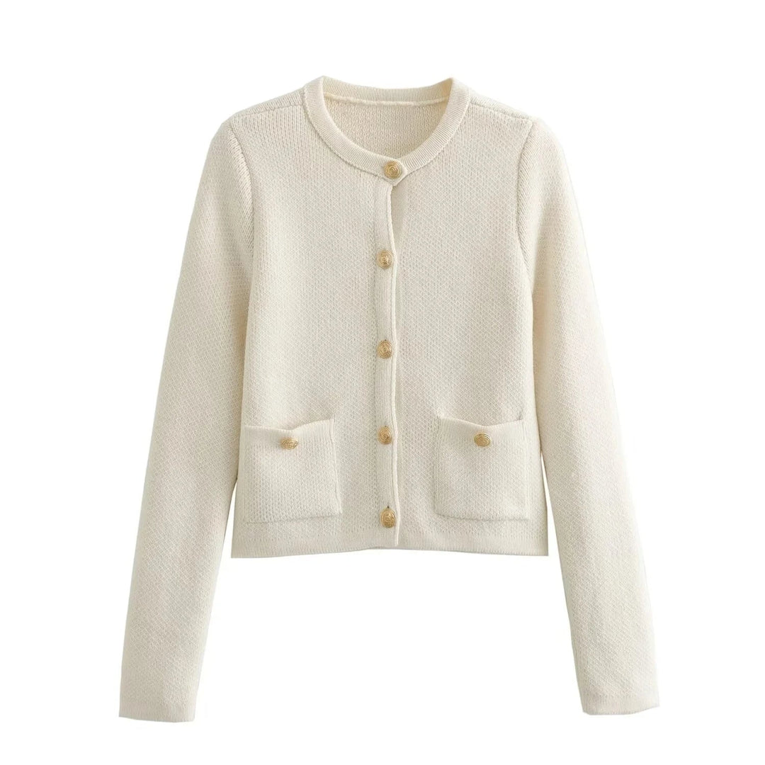 Alana™ | KNIT CARDIGAN WITH GOLDEN BUTTONS