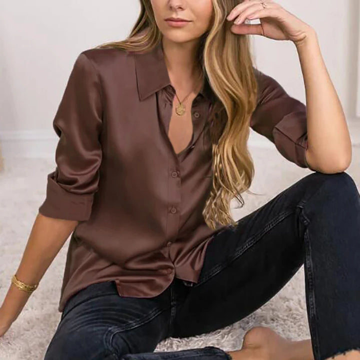 Laila™ | ELEGANT V-NECK SATIN TOP