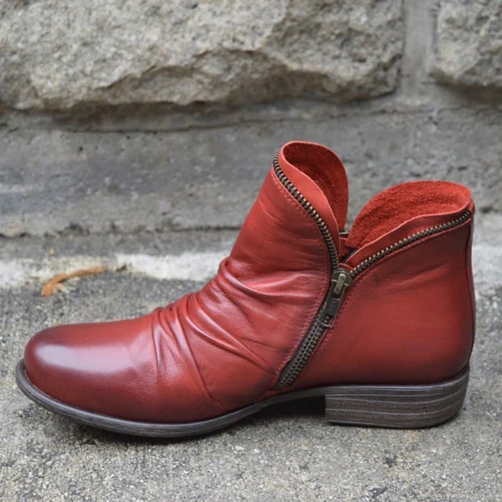 Miriam™ | ZIPPED LEATHER BOOTS