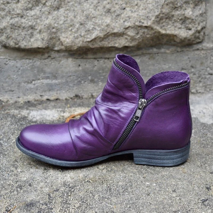 Miriam™ | ZIPPED LEATHER BOOTS